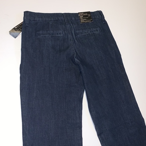 🆕 Banana Republic Dark Blue Trouser Jeans - Women’s Size 27P / 4P - Picture 3 of 7